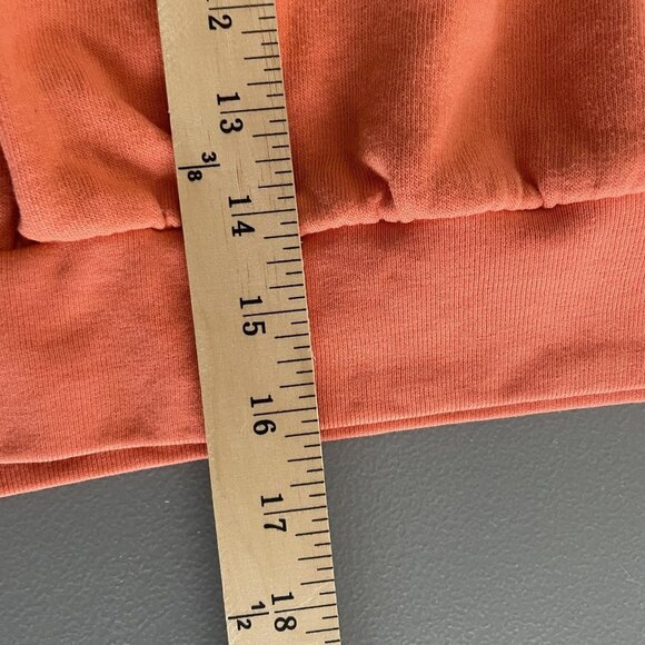 Levi's Sweatshirt Medium Orange Cropped Crewneck Logo Pullover Spellout Street - Picture 7 of 7